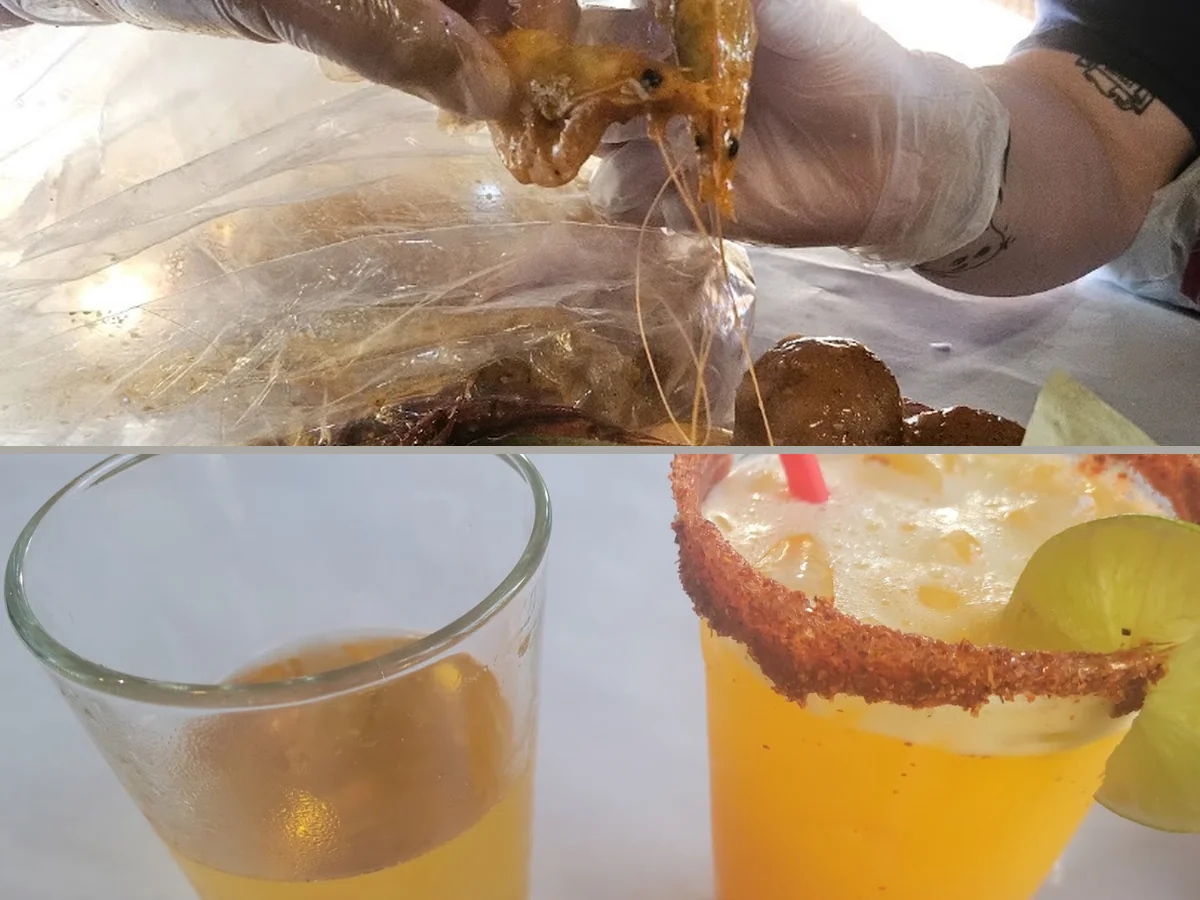 Seafood boils served in a casual dining room.