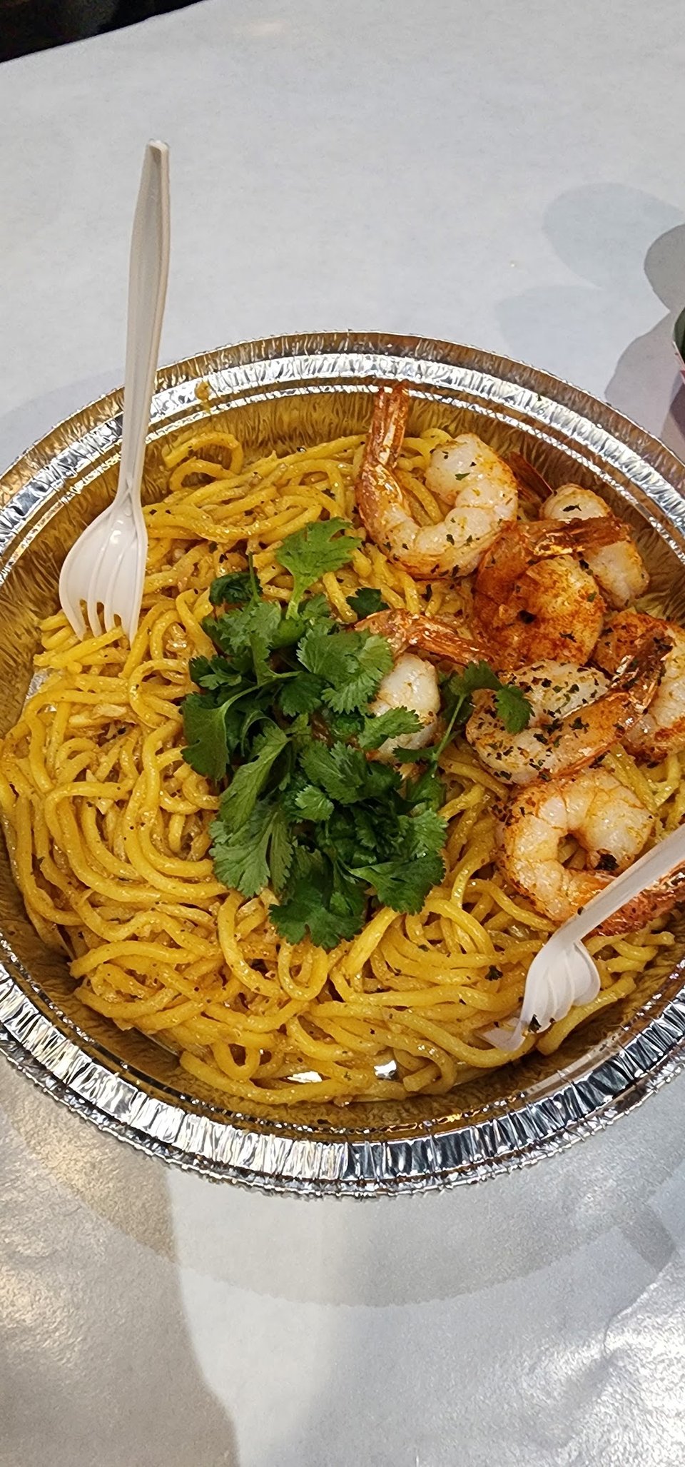 Garlic Noodles and Shrimp
